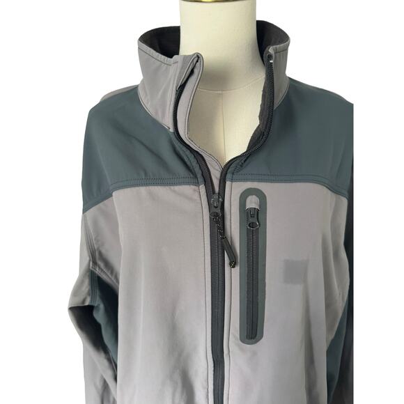 Carhartt Fleece Lined Soft Shell Winter Coat Jacket Gray Colorblock Gorpcore XL - Picture 5 of 16